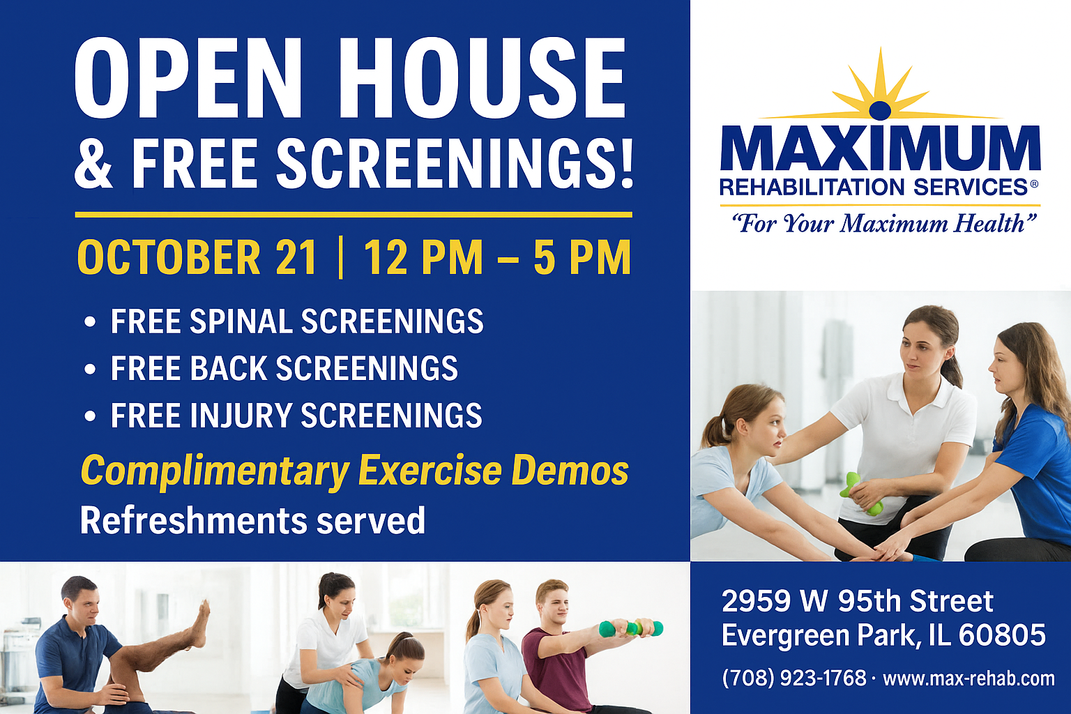 Open House & Free Screenings! on October 21 2025