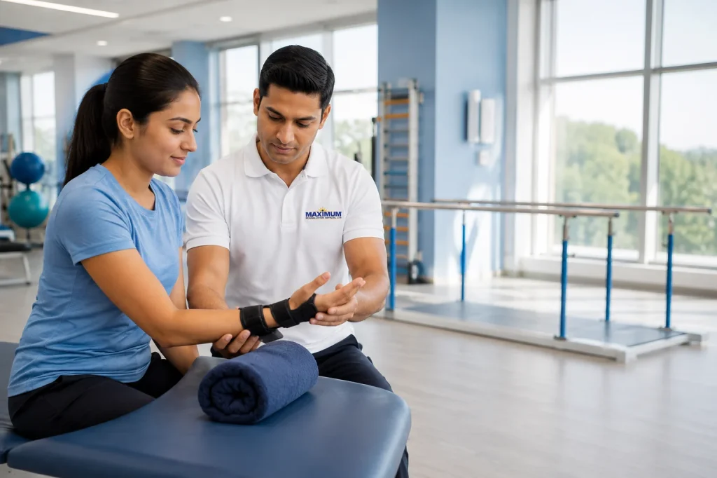Physical therapy for carpal tunnel syndrome treatment and hand pain relief
