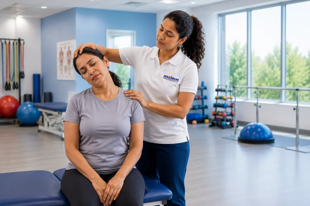 Physical therapy for whiplash injury treatment and neck pain relief