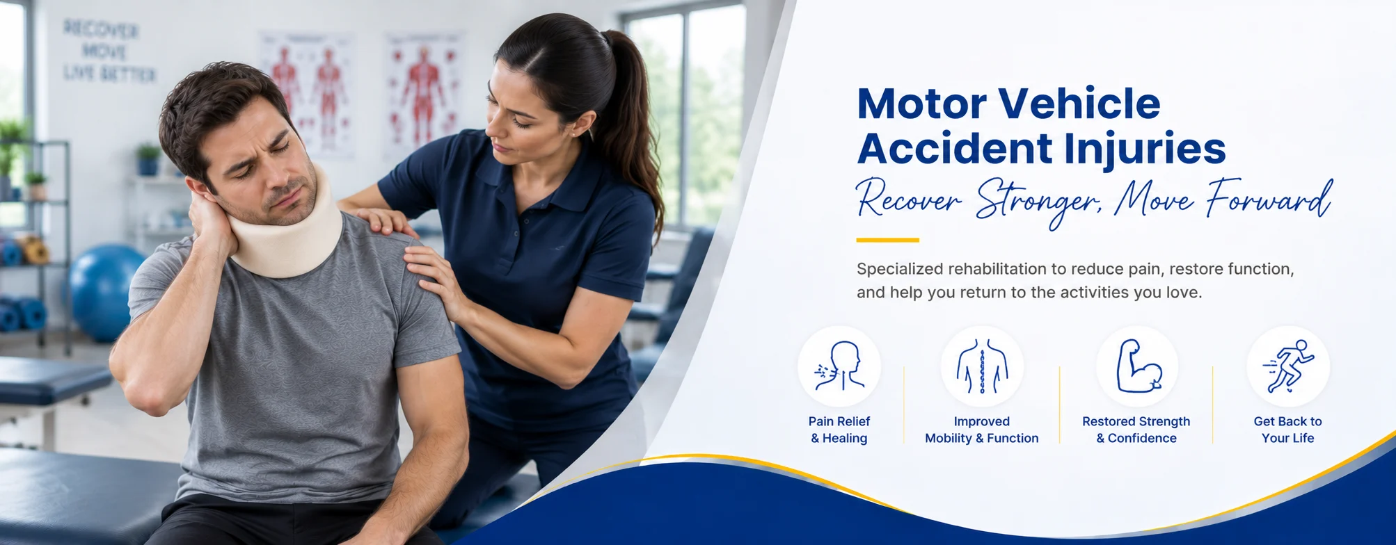 Auto accident physical therapy in Evergreen Park, IL, Munster, IN and South Chicago