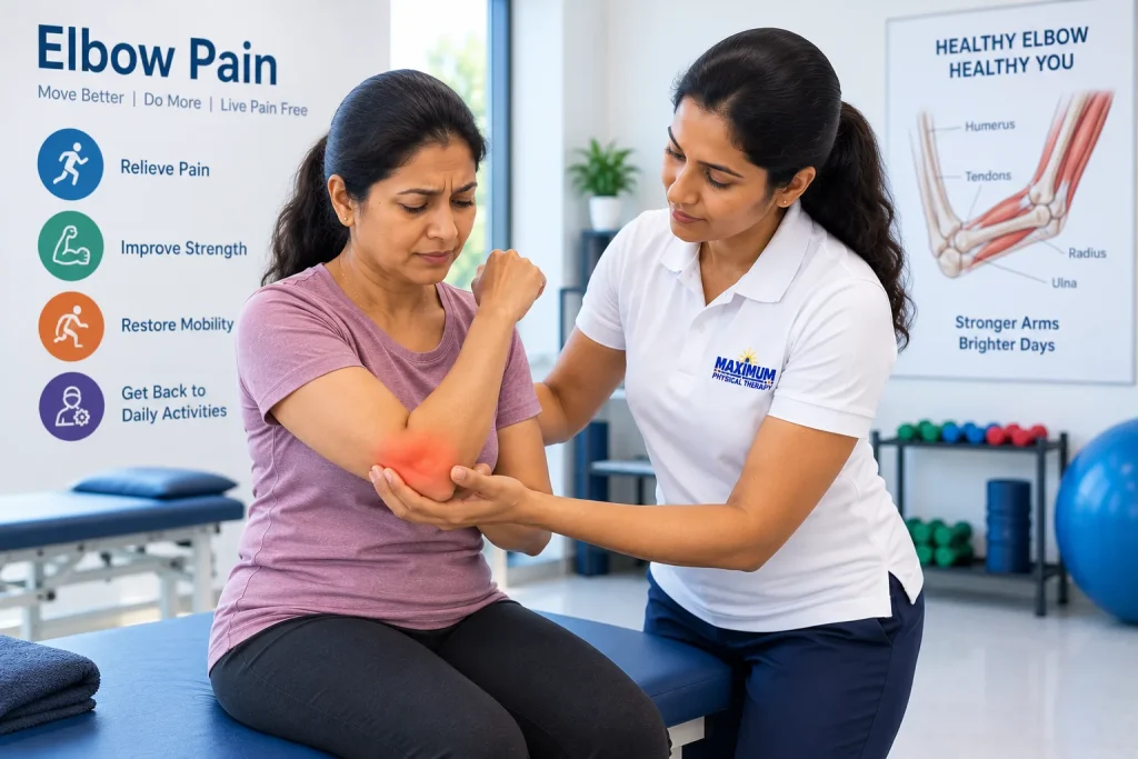 Physical therapy for elbow pain treatment in Evergreen Park, IL, Munster, IN and South Chicago