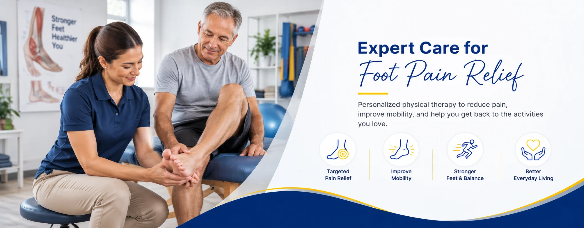 Foot pain physical therapy in Evergreen Park, IL, Munster, IN and South Chicago