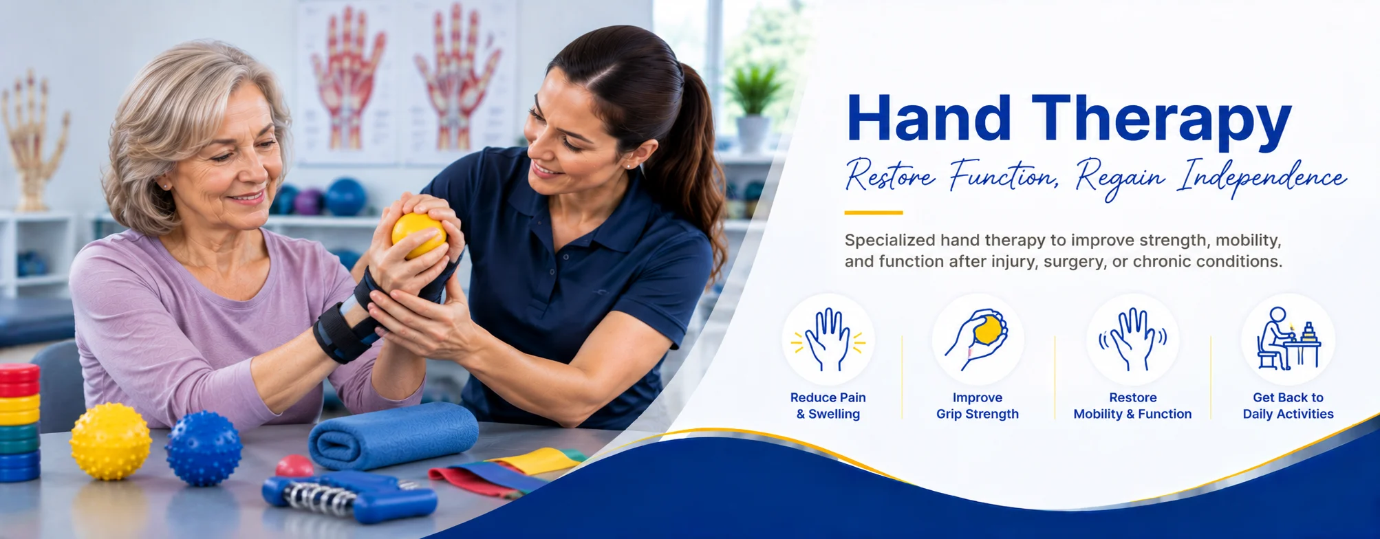 Hand physical therapist providing therapy in Evergreen Park, IL, Munster, IN and South Chicago