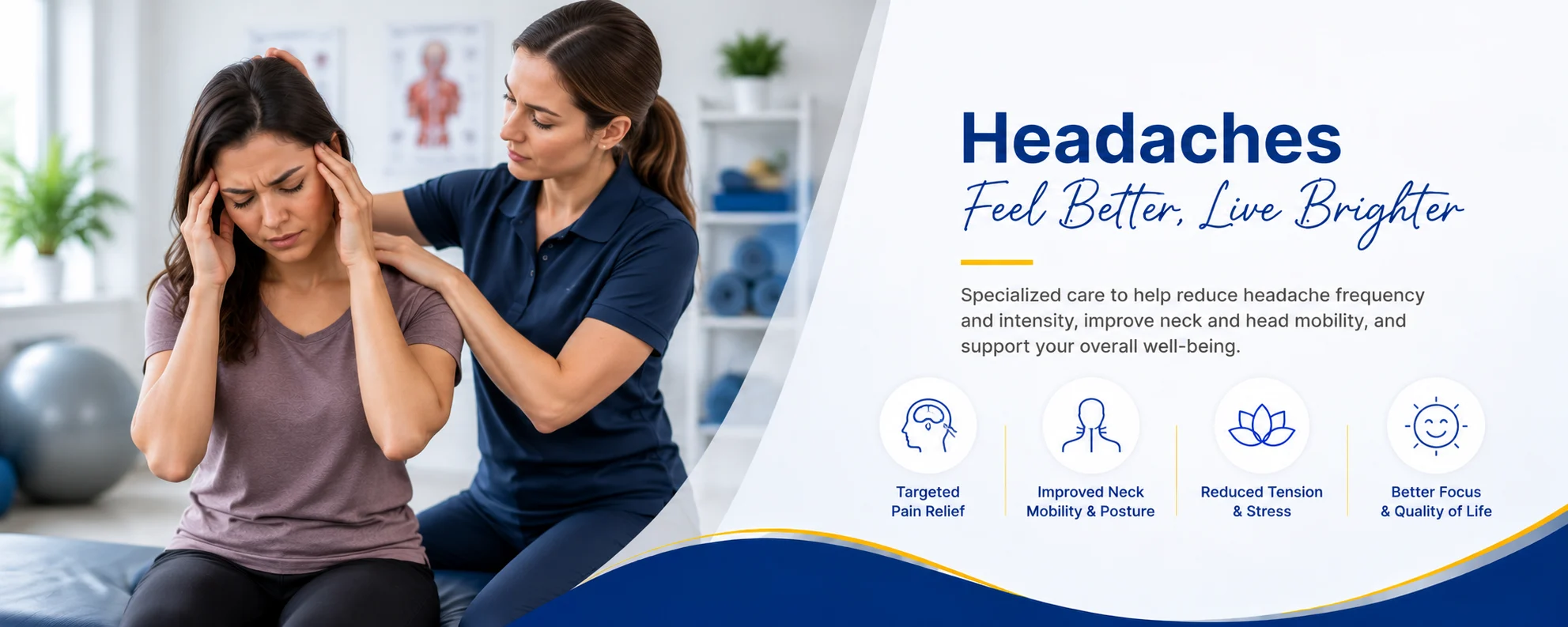 Headache physical therapy in Evergreen Park, IL, Munster, IN and South Chicago