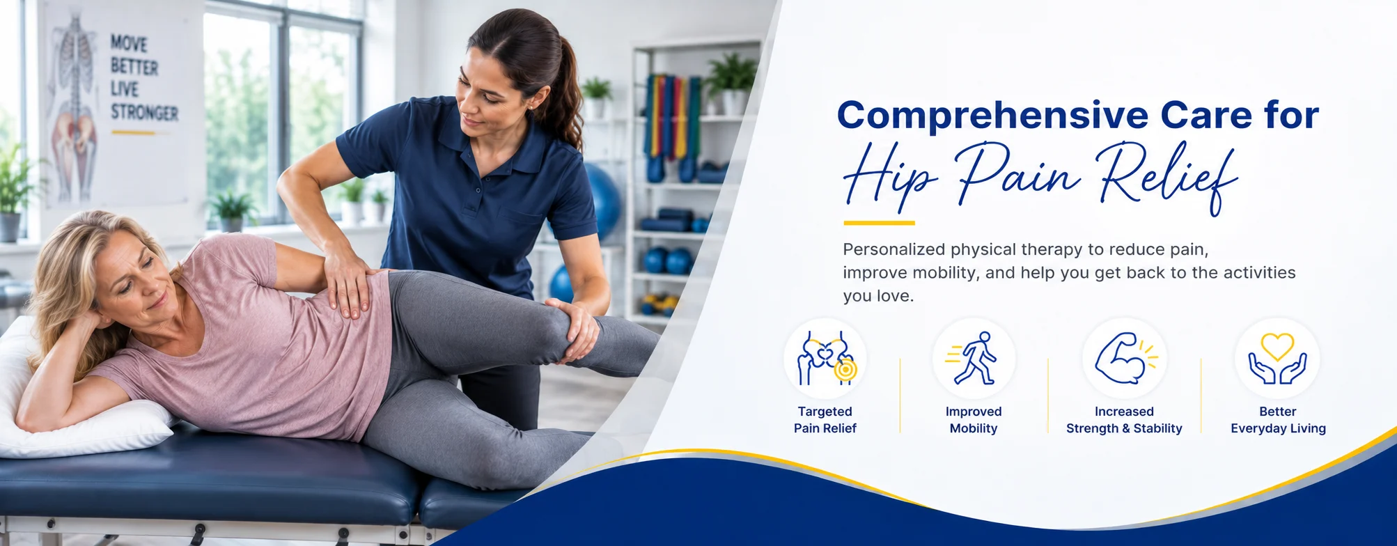 Hip pain physical therapy in Evergreen Park, IL, Munster, IN and South Chicago