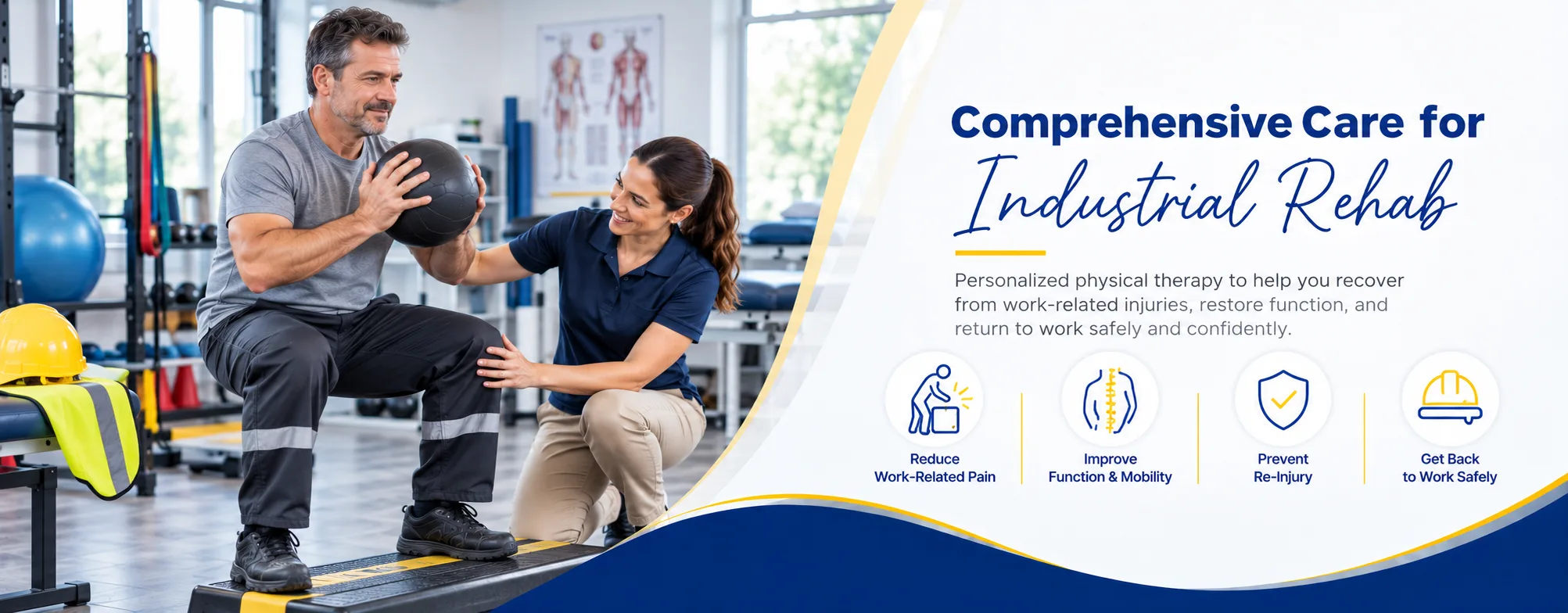 Industrial physical therapy in Evergreen Park, IL, Munster, IN and South Chicago