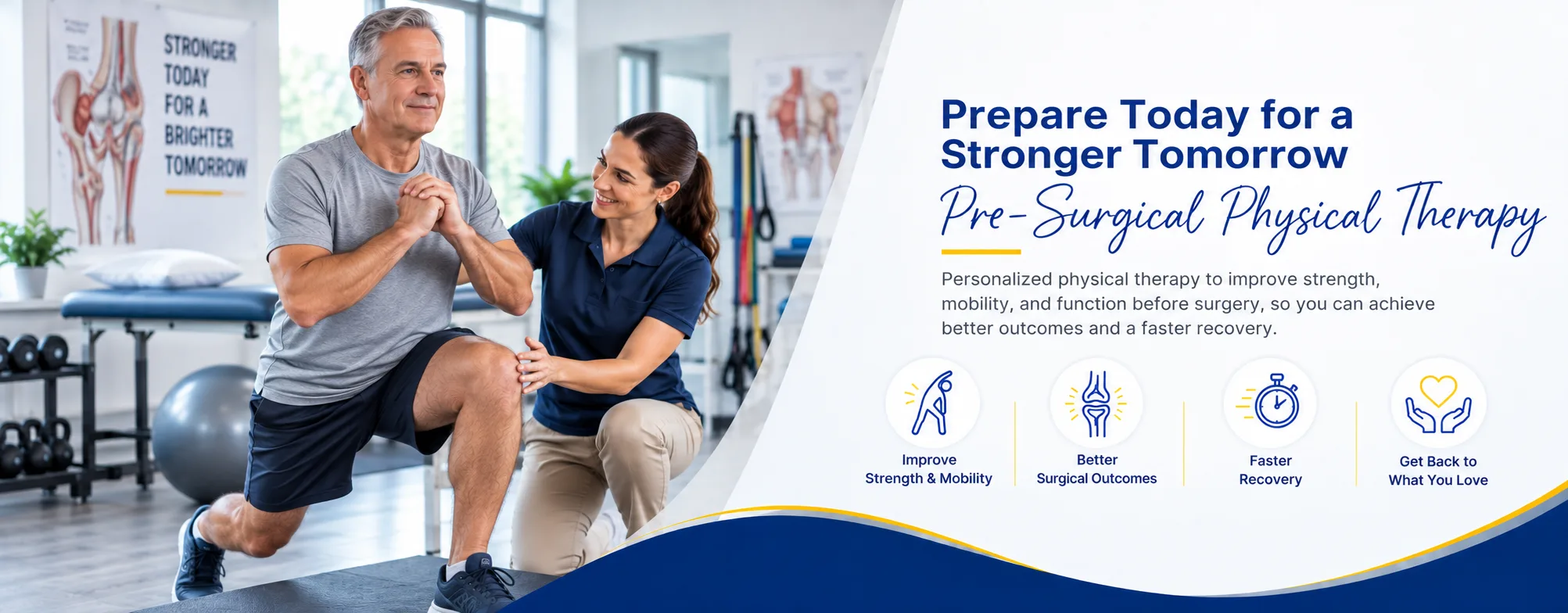 Pre-operative physical therapy in Evergreen Park, IL, Munster, IN and South Chicago