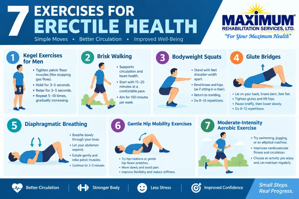 7 Erectile Dysfunction Exercises | Maximum Rehabilitation Services